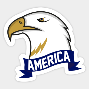 America Eagle Mascot Sticker
